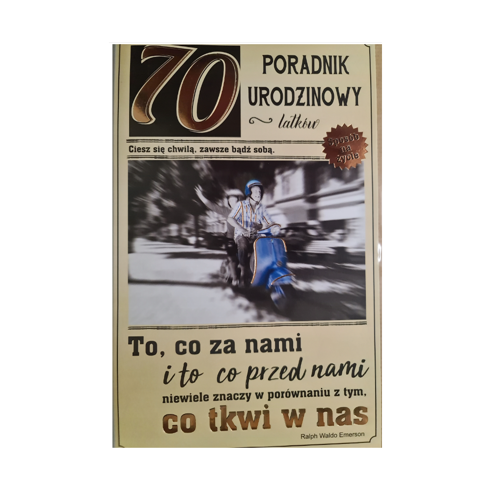 kartka urodzinowa na 70 lat   13 cm *20,5 cm 16897830579