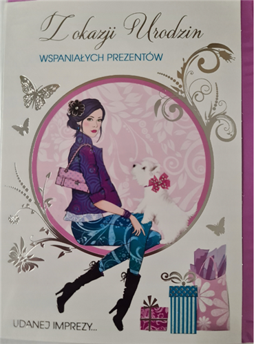 Kartki urodzinowe kartka urodzinowa karnet urodzinowy  11,7 cm *16,5  14672889316