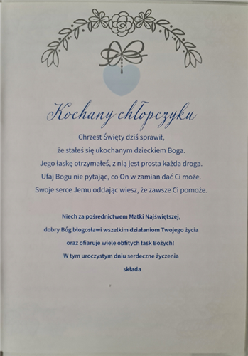 książeczka na Chrzest Święty, pamiątka na Chrzest 14,5 cm *20,5 cm 17368641853