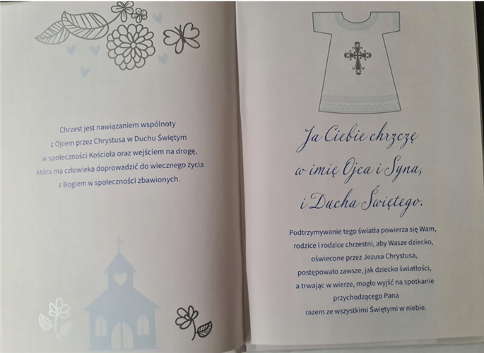 książeczka na Chrzest Święty, pamiątka na Chrzest 14,5 cm *20,5 cm 17368641853