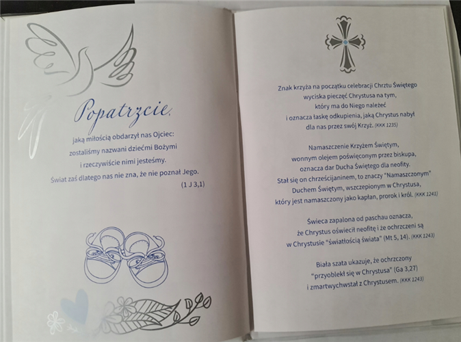 książeczka na Chrzest Święty, pamiątka na Chrzest 14,5 cm *20,5 cm 17368641853