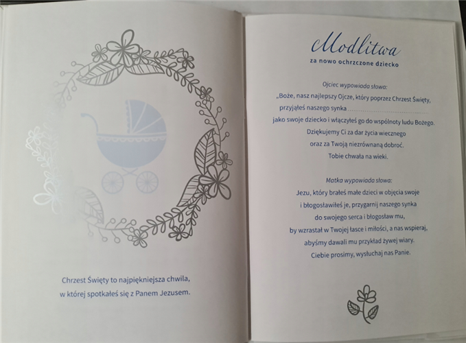 książeczka na Chrzest Święty, pamiątka na Chrzest 14,5 cm *20,5 cm 17368641853