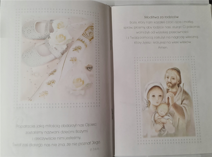 książeczka na Chrzest Święty, pamiątka na Chrzest 14,5 cm *20,5 cm 17368634285