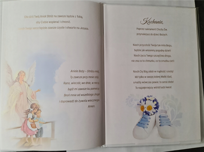 książeczka na Chrzest Święty, pamiątka na Chrzest 14,5 cm *20,5 cm 16897832039
