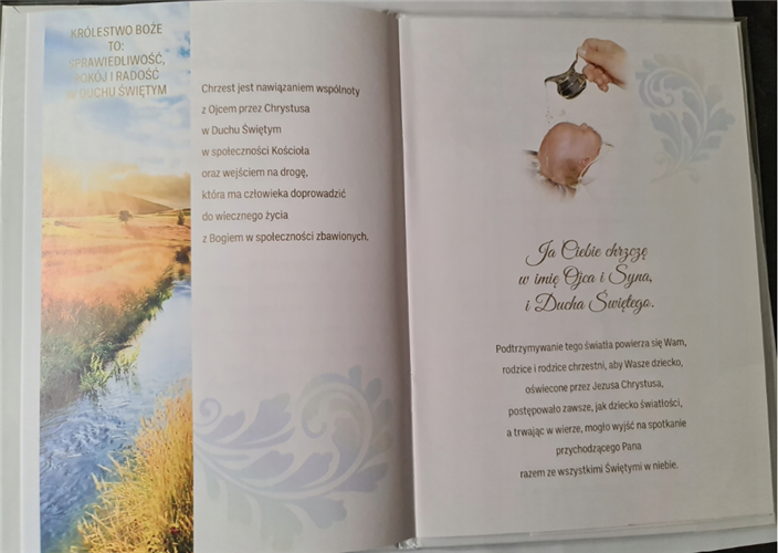 książeczka na Chrzest Święty, pamiątka na Chrzest 14,5 cm *20,5 cm 16897832039