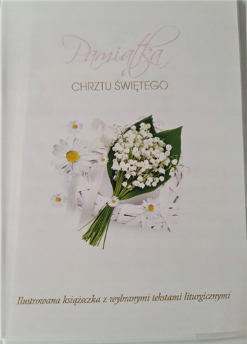 książeczka na Chrzest Święty, pamiątka na Chrzest 14,5 cm *20,5 cm 17368629779