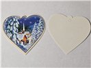 Zawieszki bileciki wzór Niebieskie Serce 7,5 x 9 cm na paczki
