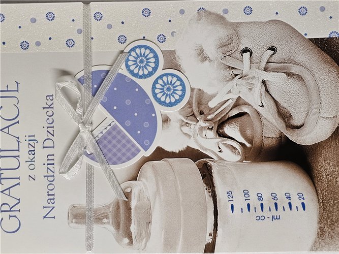 GRATULACJE Z OKAZJI NARODZIN DZIECKA 11,7 cm *16,7 cm 14868181223