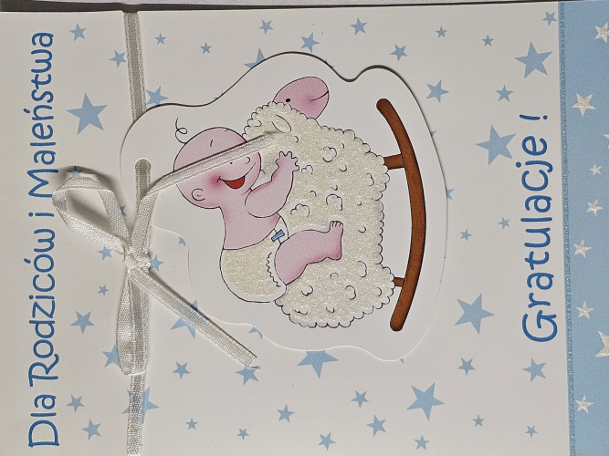 GRATULACJE Z OKAZJI NARODZIN DZIECKA 11,7 cm *16,7 cm 14868188820