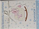 GRATULACJE Z OKAZJI NARODZIN DZIECKA 11,7 cm *16,7 cm 14868188820