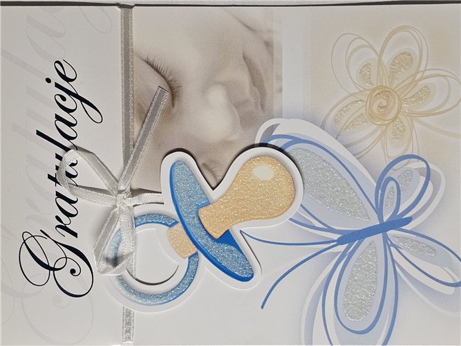 GRATULACJE Z OKAZJI NARODZIN DZIECKA 11,7 cm *16,7 cm 14868195346