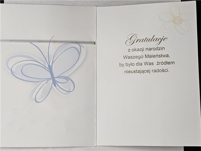 GRATULACJE Z OKAZJI NARODZIN DZIECKA 11,7 cm *16,7 cm 14868195346