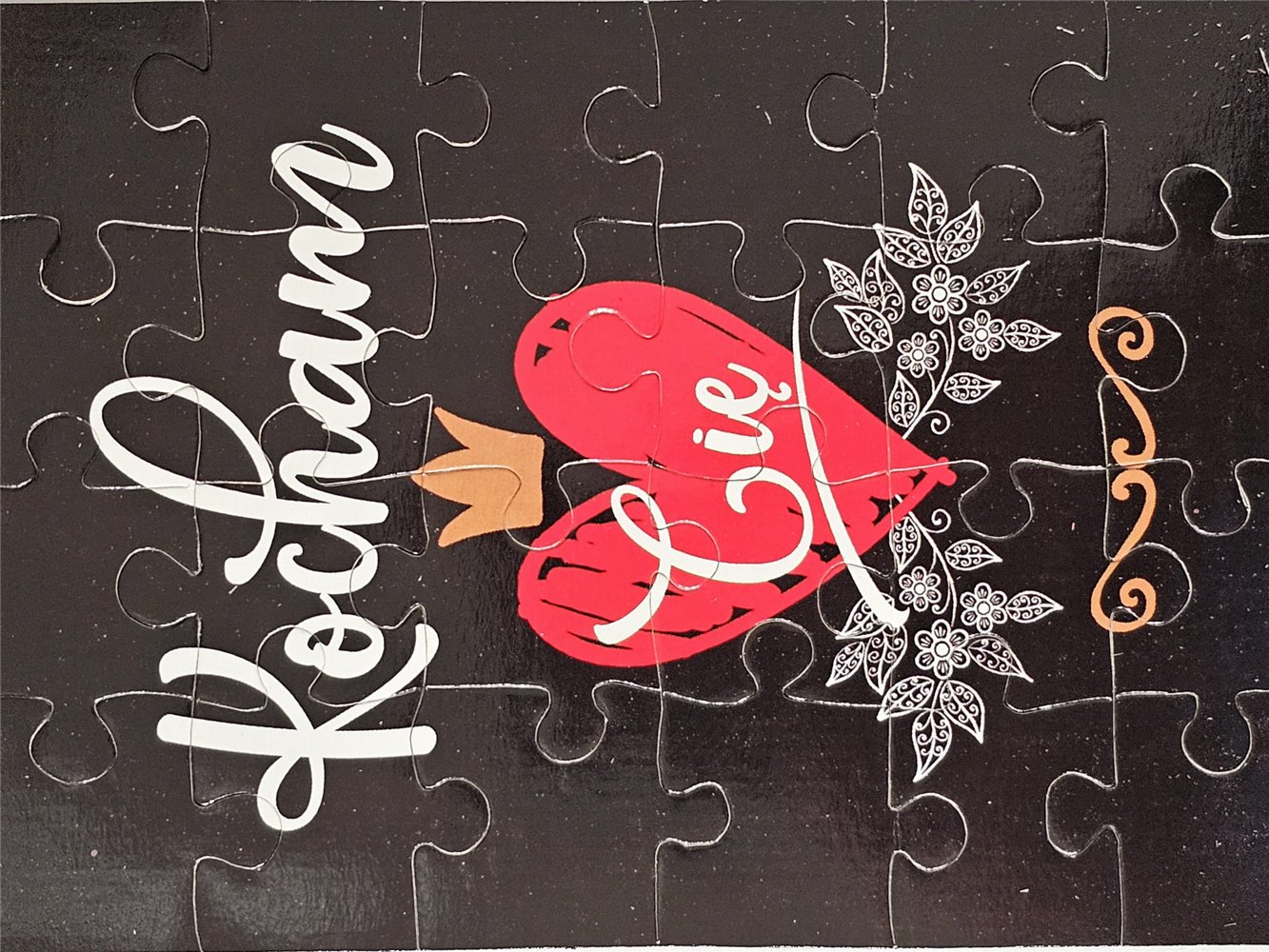 Kartka w formie puzzli na Walentynki kartki na dzień zakochanych 11,7 cm *16,2 cm 14868277162 Kartka w formie puzzli na Walentynki kartki na dzień zakochanych 11,7 cm *16,2 cm 14868277162