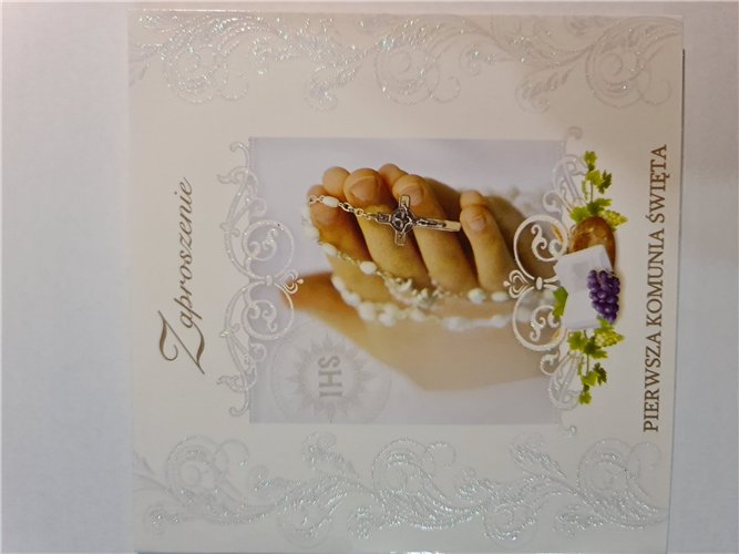 zaproszenia na Komunie Świetą  12 cm *12 cm 14952164224