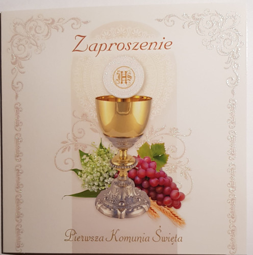 zaproszenia na Komunie Świetą  12 cm *12 cm 14952193694