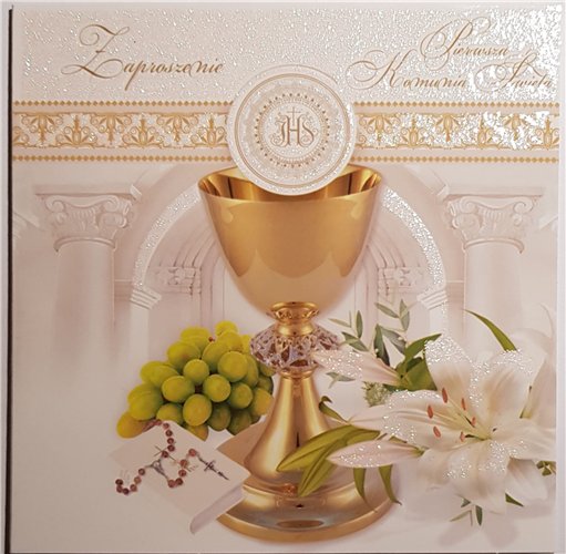 zaproszenia na Komunie Świetą  12 cm *12 cm 14952213105