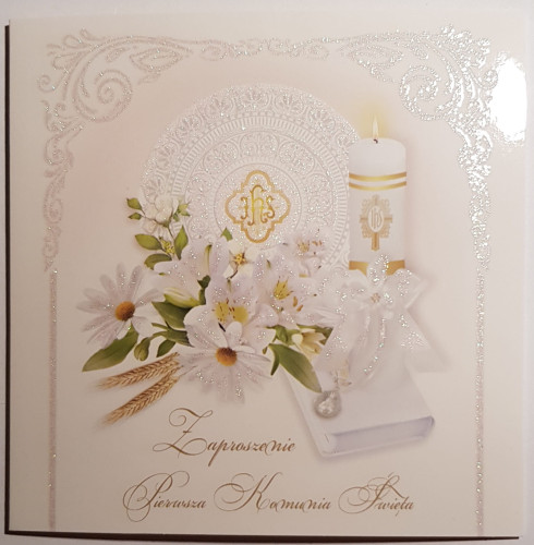 zaproszenia na Komunie Świetą  12 cm *12 cm 14952218022