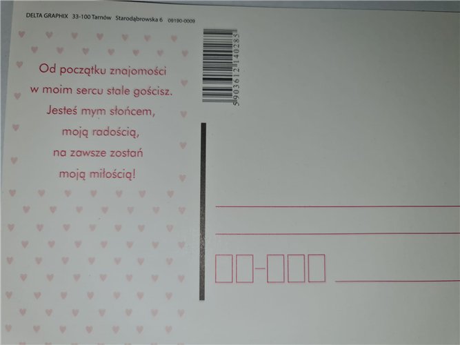 pocztówka na Walentynki na dzień zakochanych  10,5 cm *14,5 cm 14958202188