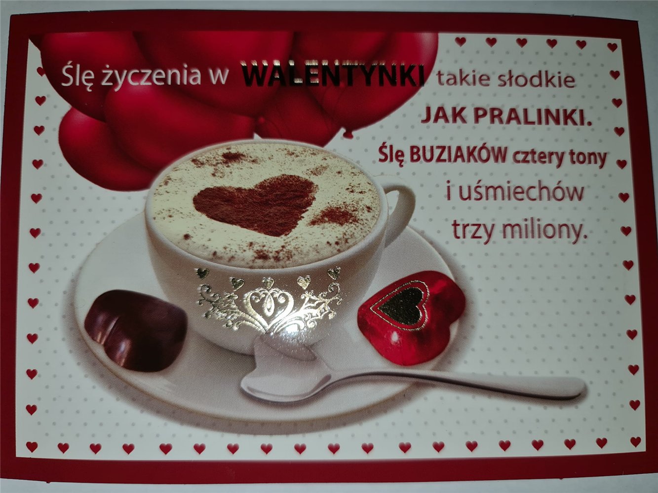 pocztówka na Walentynki na dzień zakochanych  10,5 cm *14,5 cm 14958215291