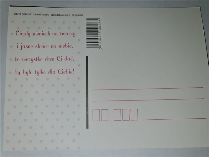 pocztówka na Walentynki na dzień zakochanych  10,5 cm *14,5 cm 14958220271