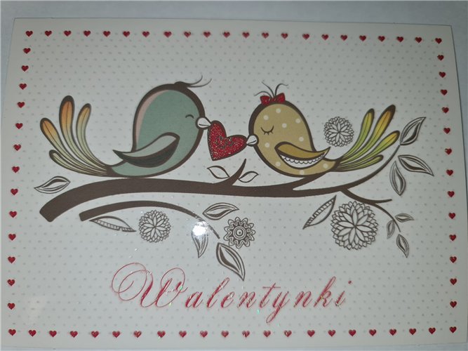 pocztówka na Walentynki na dzień zakochanych  10,5 cm *14,5 cm 14958221678