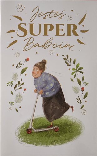DZIEŃ BABCI kartka karnet NA DZIEŃ BABCI 13 cm *20,4 cm  14968747755