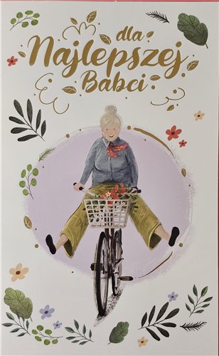 DZIEŃ BABCI kartka karnet NA DZIEŃ BABCI 13 cm *20,4 cm  14968751424