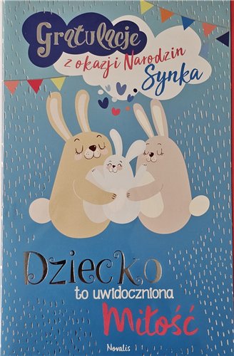 GRATULACJE Z OKAZJI NARODZIN DZIECKA 13cm *20,4 cm 14968828233