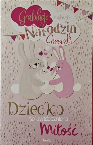 GRATULACJE Z OKAZJI NARODZIN DZIECKA 13cm *20,4 cm 14968835932