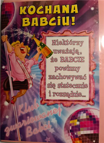 DZIEŃ BABCI kartka karnet NA DZIEŃ BABCI 15,5 cm *22,5 cm 10007345154 16897829566