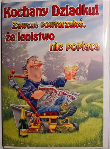 DZIEŃ DZIADKA kartka karnet NA DZIEŃ DZIADKA 15,5 cm *22,5 cm  10007357118 16897829231