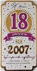 kartka urodzinowa na 18 lat  11,3 cm *21,5 cm 16897832266