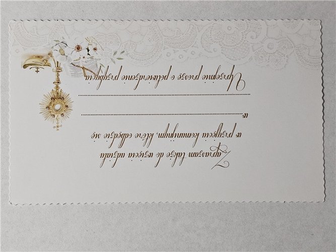 zaproszenia na Komunie Świetą 10 cm *16,7 cm 15008148772