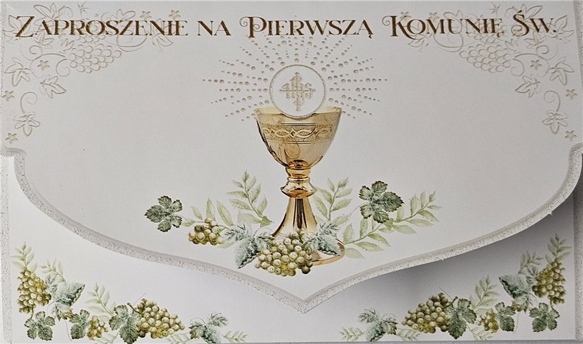 zaproszenia na Komunie Świetą 10 cm *16,7 cm 15008177500