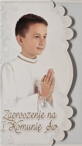 zaproszenia na Komunie Świetą 10 cm *16,7 cm 15008180465