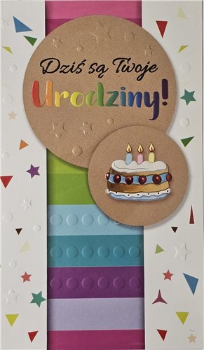Kartki urodzinowe kartka urodzinowa karnet  11,5 cm *18,5 cm 15012634493