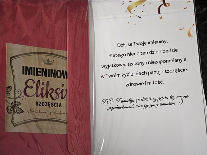 Kartki imieninowe Kartki na imieniny Karnety 13 cm *20,4 cm 15068795651