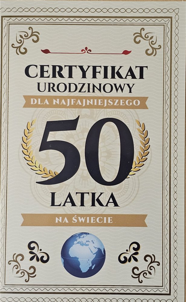 kartka urodzinowa na 50 lat  13cm x 20,5 cm 15068800829
