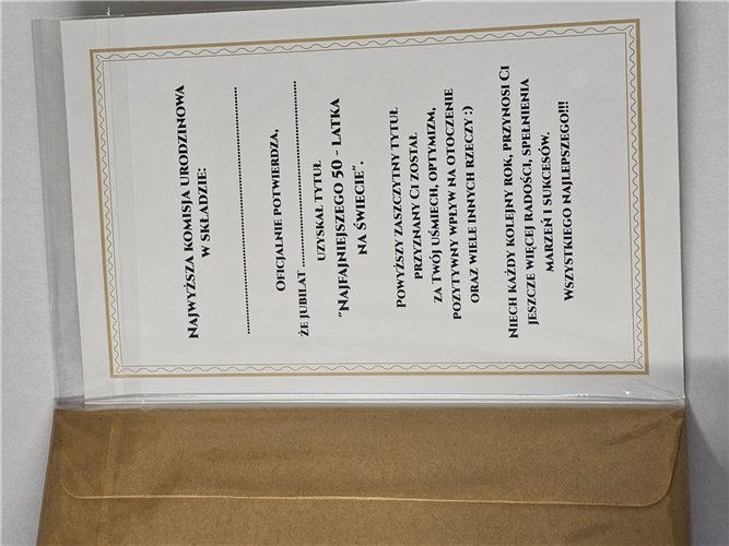kartka urodzinowa na 50 lat  13cm x 20,5 cm 15068800829