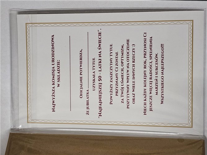 kartka urodzinowa na 50 lat  13cm x 20,5 cm 15068802246