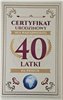 kartka urodzinowa na 40 lat czterdziestkę 13 cm *20,5 cm 15068804432