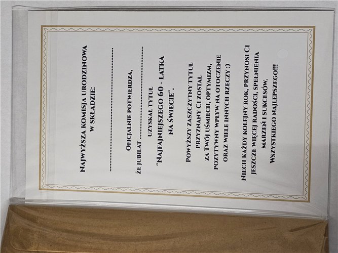 kartka urodzinowa na 60 lat sześćdziesiąte urodziny 13 cm *20,4 cm  15068805234