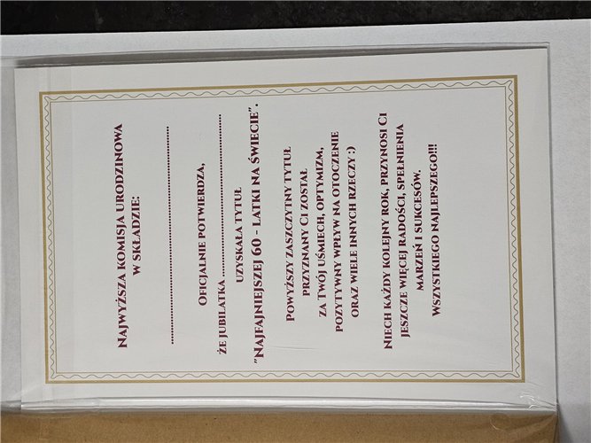 kartka urodzinowa na 60 lat sześćdziesiąte urodziny 13 cm *20,4 cm  15068806319