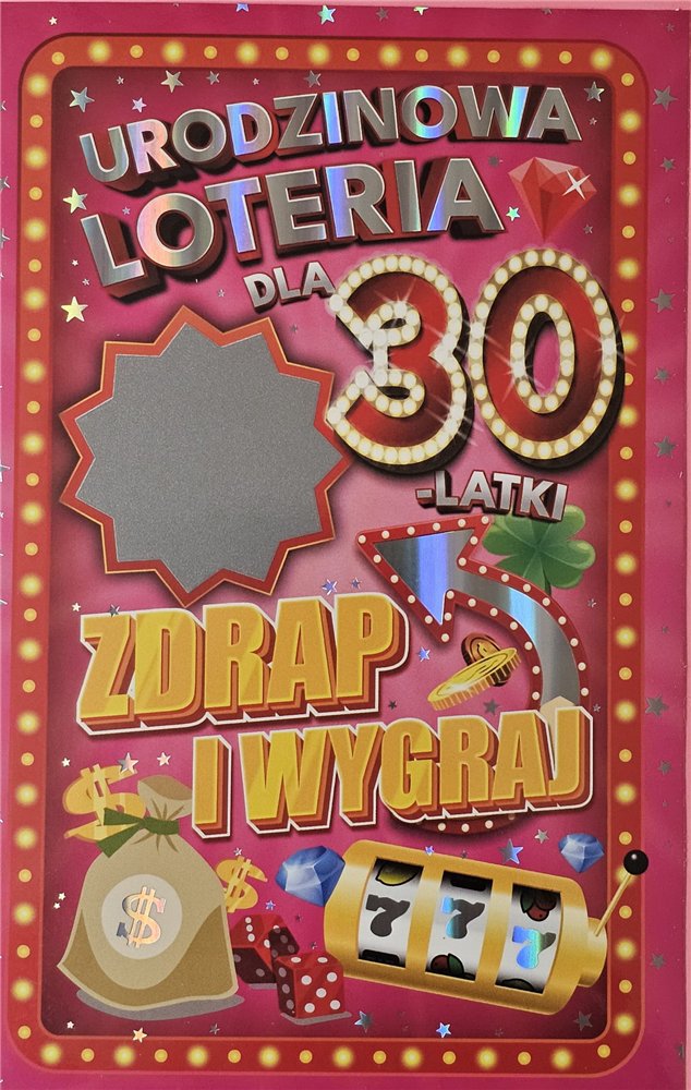 kartka urodzinowa na 30 lat  13 cm *20,4 cm 15068814278