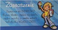 zaproszenia na urodziny dziecka  9 cm *17 cm 15095056323