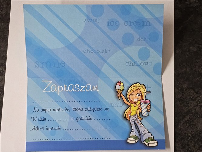 zaproszenia na urodziny dziecka  9 cm *17 cm 15095056323