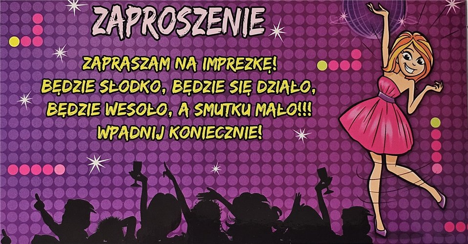 zaproszenia na urodziny dziecka  9 cm *17 cm 15095061009