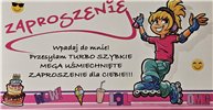 zaproszenia na urodziny dziecka  9 cm *17 cm 15095064600