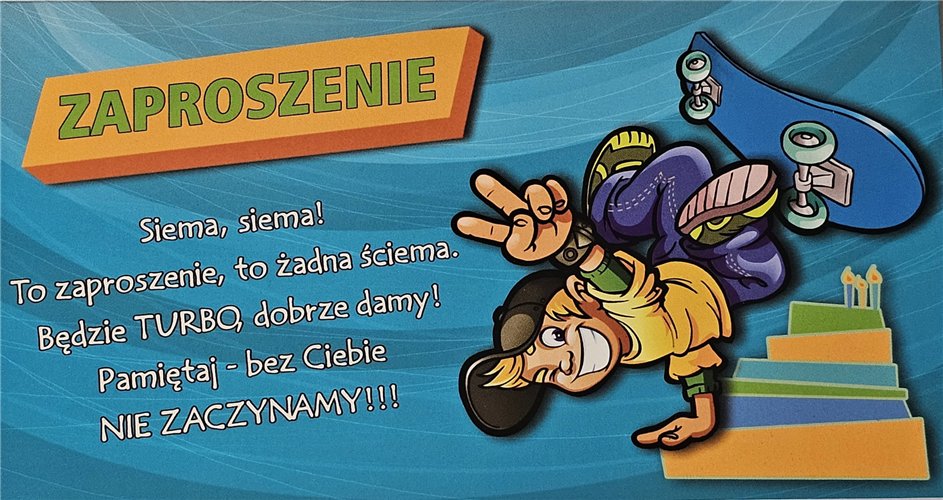 zaproszenia na urodziny dziecka  9 cm *17 cm 15095066523
