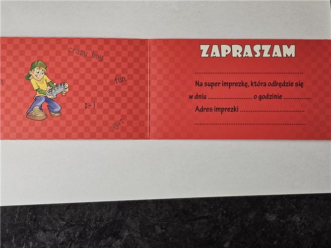 zaproszenia na urodziny dziecka  9 cm *17 cm 15095070735